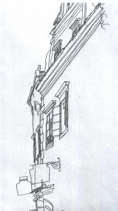Casas antigas de empena em Krumau de Egon Schiele
